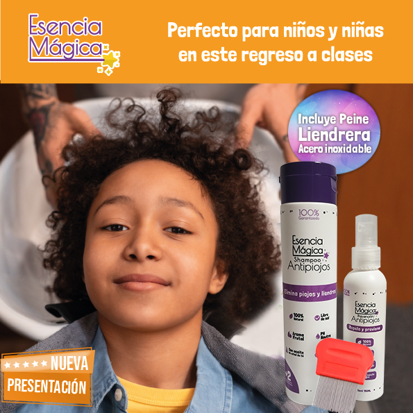 ESENCIA MAGICA  - KIT TRATAMIENTO ANTIPIOJOS 100% NATURAL CON PEINE GRATIS